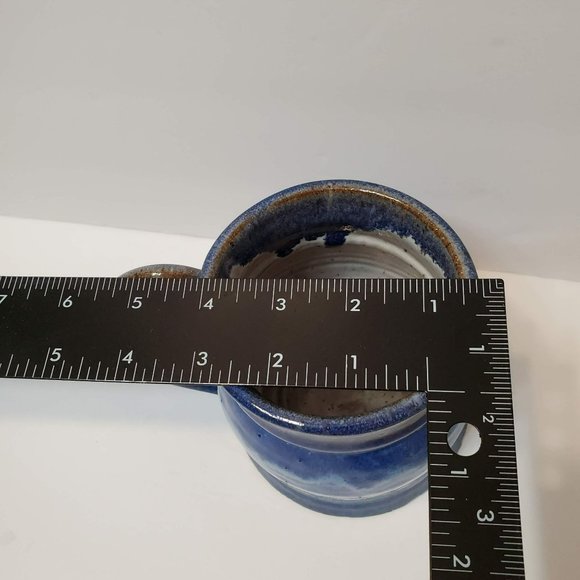 Large Studio Pottery Mug, Ceramic Tankard, Cobalt Blue, Signed Bjork - Picture 9 of 9